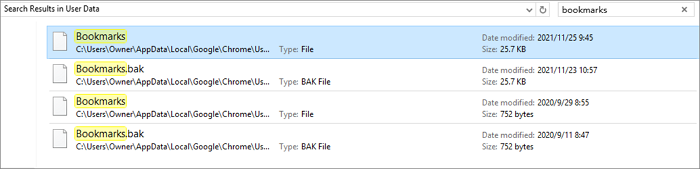 chrome bokmärken backup på Windows 10