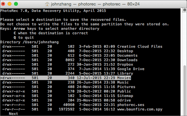 programvara för återställning av hårddiskdata - photorec