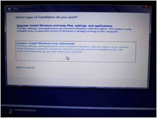 välj otilldelat utrymme