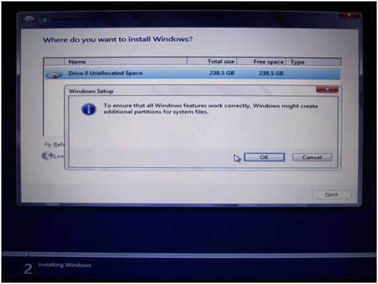 klicka på ok för att fortsätta