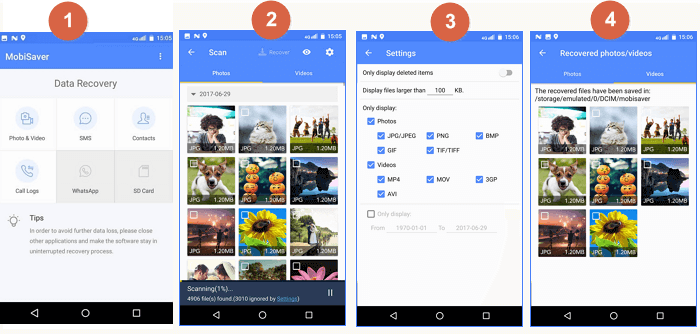 återställa filer från Android