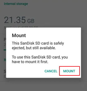 Montera SD-kort för att göra det upptäckbart på Android-telefon