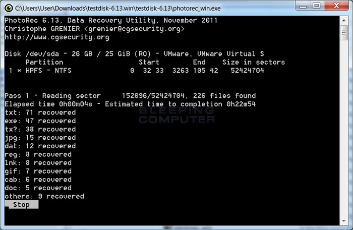 PhotoRec för Windows