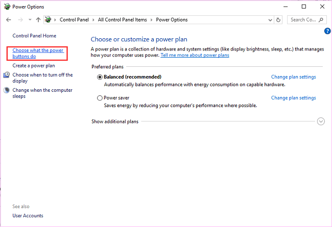 filen försvann - strömalternativ 1