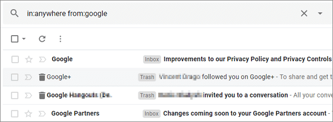 Hitta raderad Gmail-e-post.