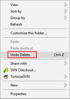 hur man återställer ångra filer Windows 10