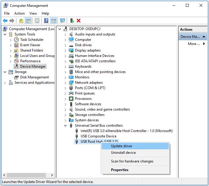 Uppdatera drivrutinen för USB-porten
