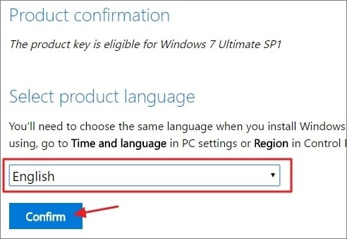Windows 7 iso nedladdning steg 2