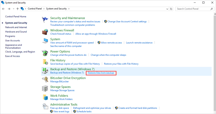 hur man återställer ransomware-krypterade filer - Windows backup