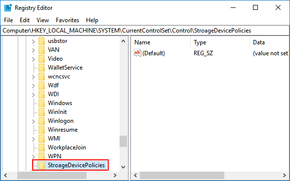 Skapa ny nyckel i registret för att ta bort skrivskyddet