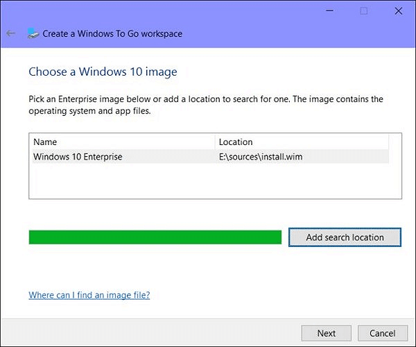 Skapa Windows to GO på extern hårddisk med Windows 10 ISO-avbildning
