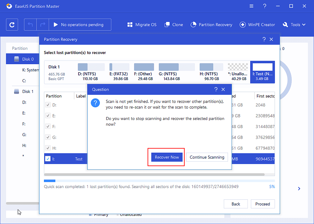 partition recovery step 4