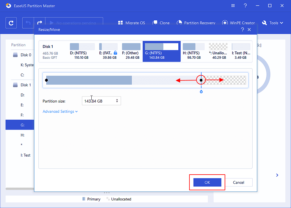 decrease partition step 2