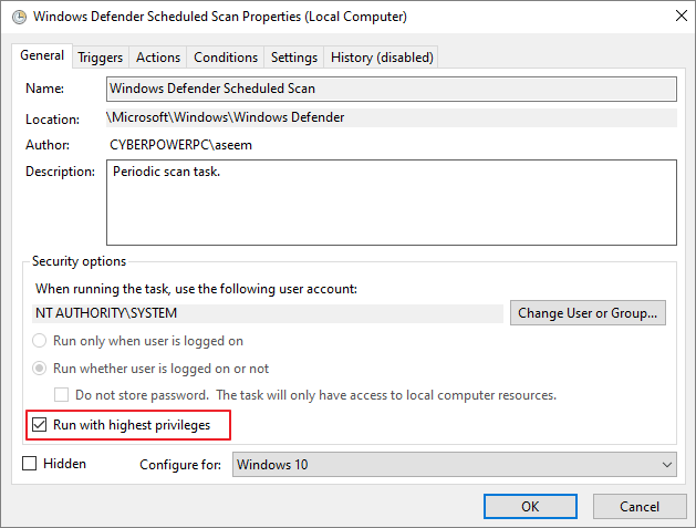 antimalware tjänst körbar hög disk