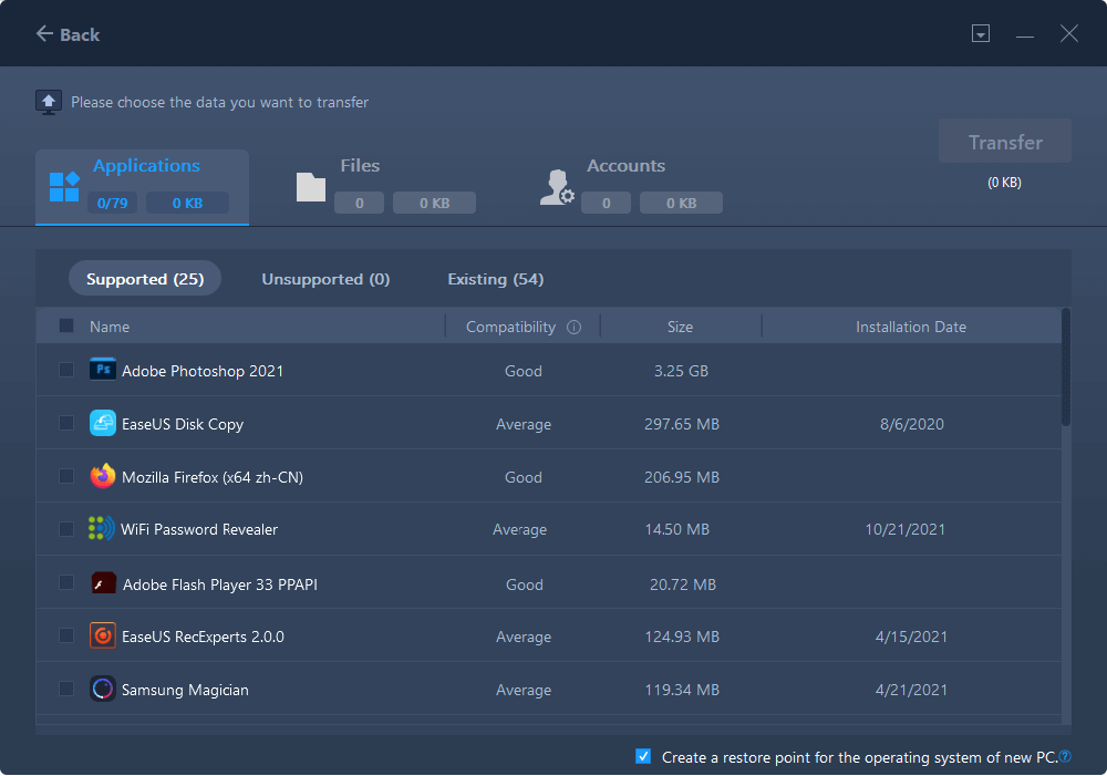 Transfer files from PC to PC - step 3